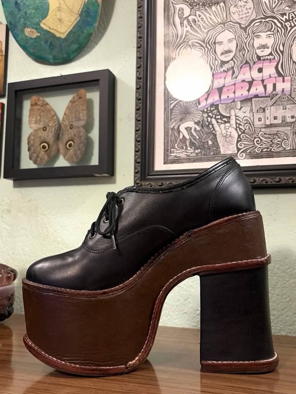 ⚡️RARE Vintage Jeffrey Campbell Handmade Havana Last Platform Oxfords⚡️